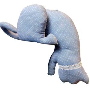 Vintage 80s Handmade Cat Stuffed Animal Bookshelf Home Decor Shelf Blue Room